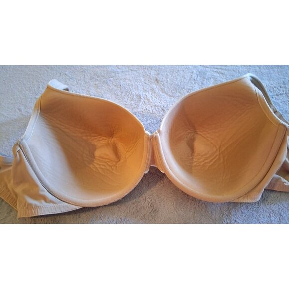 Cacique Bra Lightly Lined Full Coverage Nude Beige 44DDD padded Underwire - Picture 3 of 4